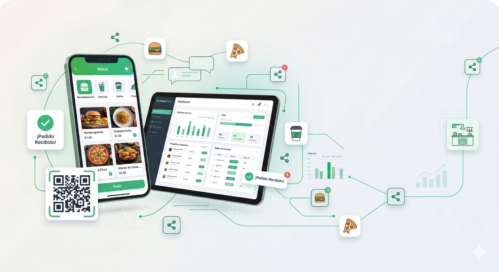Menú digital, QR y pedidos en ChecaMiMenú